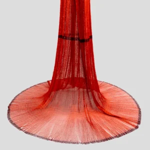 Premium Red Cast Fishing Net with Reinforced Edge – Fine Mesh Throw Net